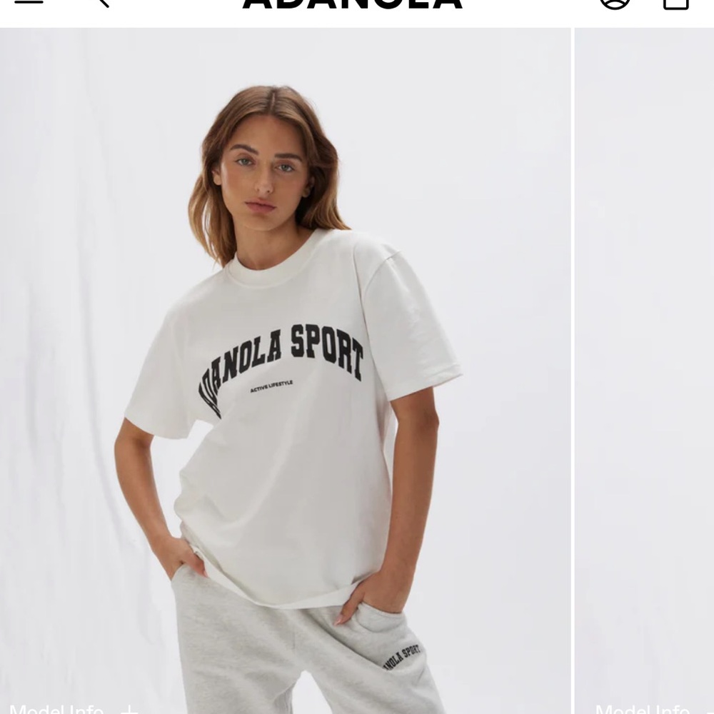 Adanola Sport Short Sleeve Oversized T-Shirt - White